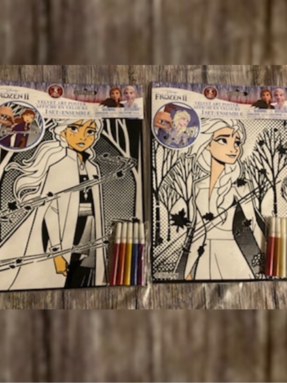 💞 New Set of 2 Disney Frozen Velvet Posters with Markers